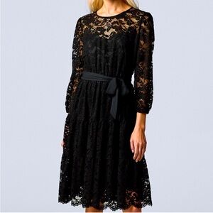 Simply Vera Vera Wang Black Lace Long Sleeve Dress